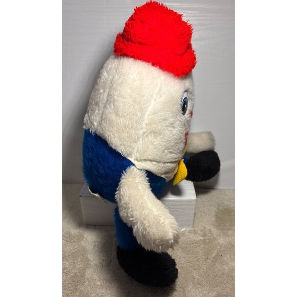 Vintage Humpty Dumpty Potatoe Chips Plush Toy Red Hat & Bow Tie 12" x 10" Large - Picture 5 of 10